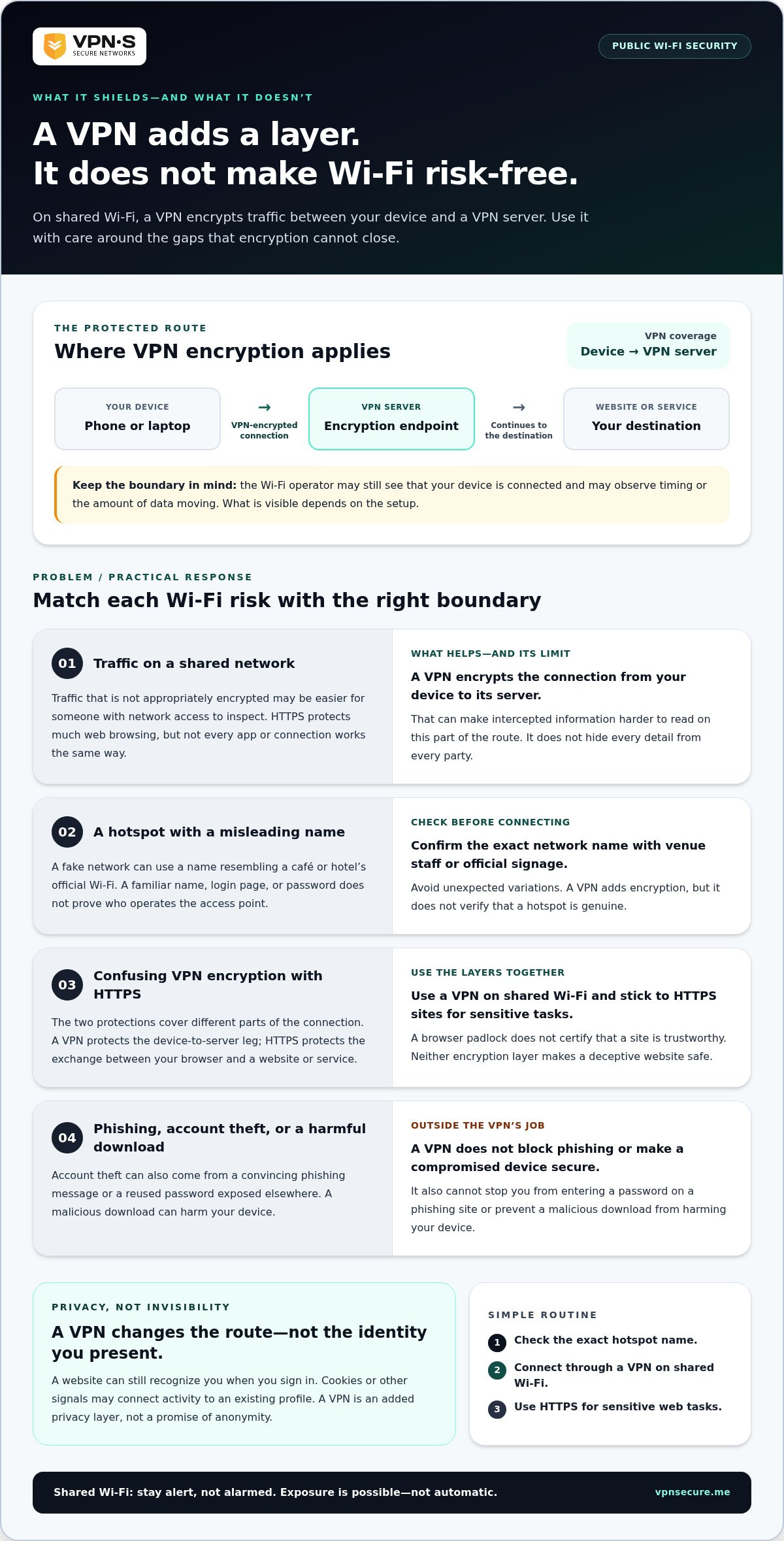 VPN for Public Wi-Fi Security: What It Protects and What It Doesn’t in 2026