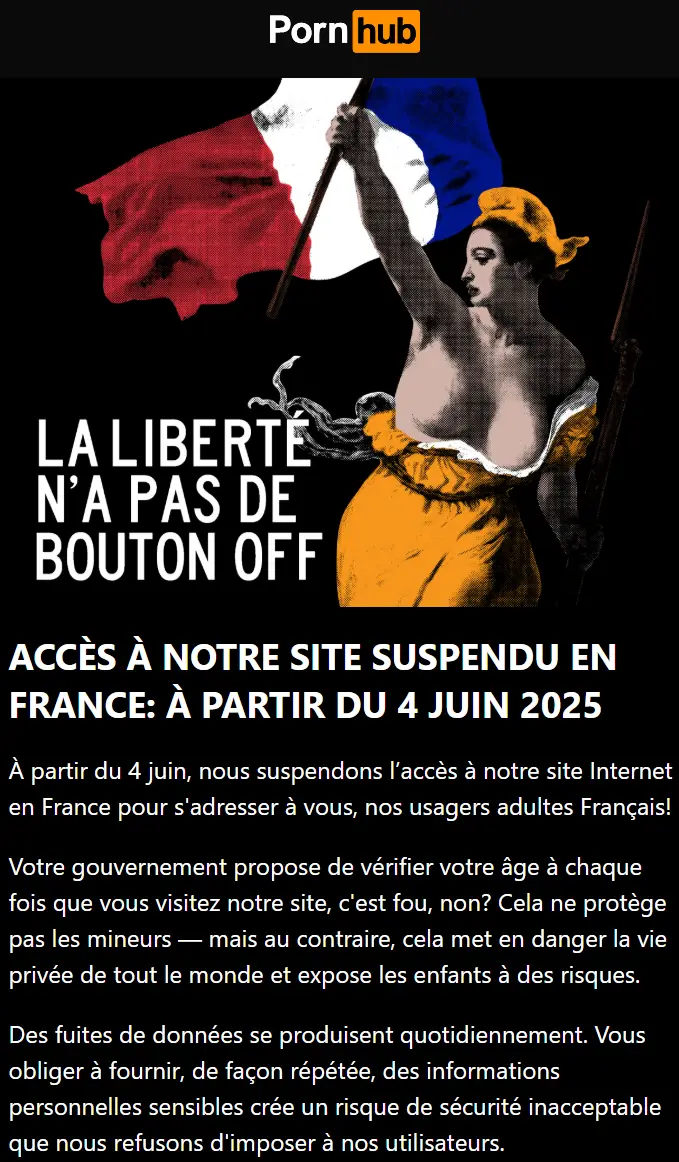 Pornhub Bloqué en France